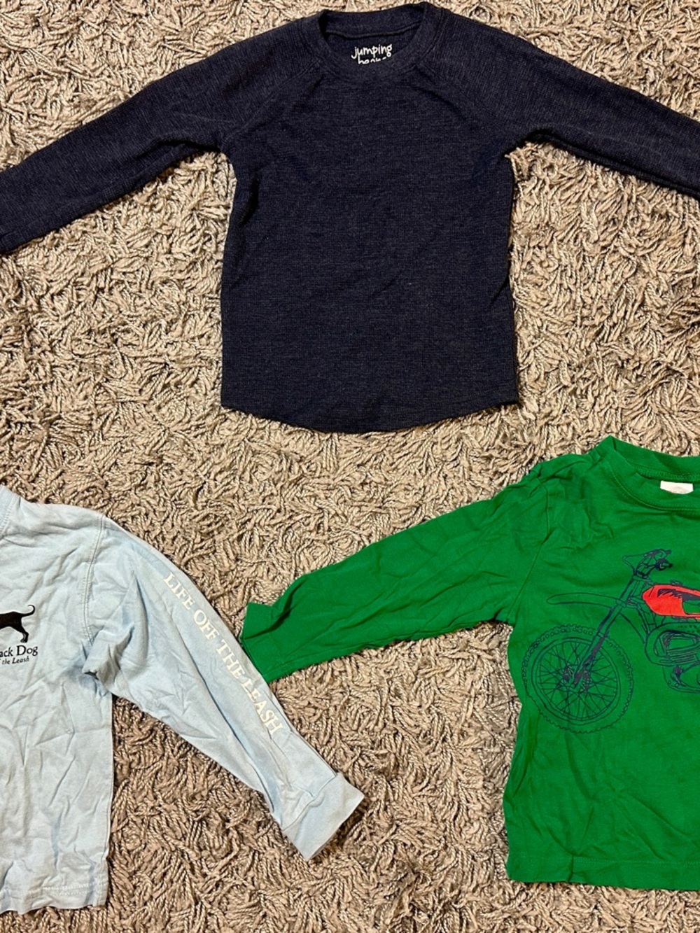 jumping beans Navy Long-Sleeve Crew Tee for Kids